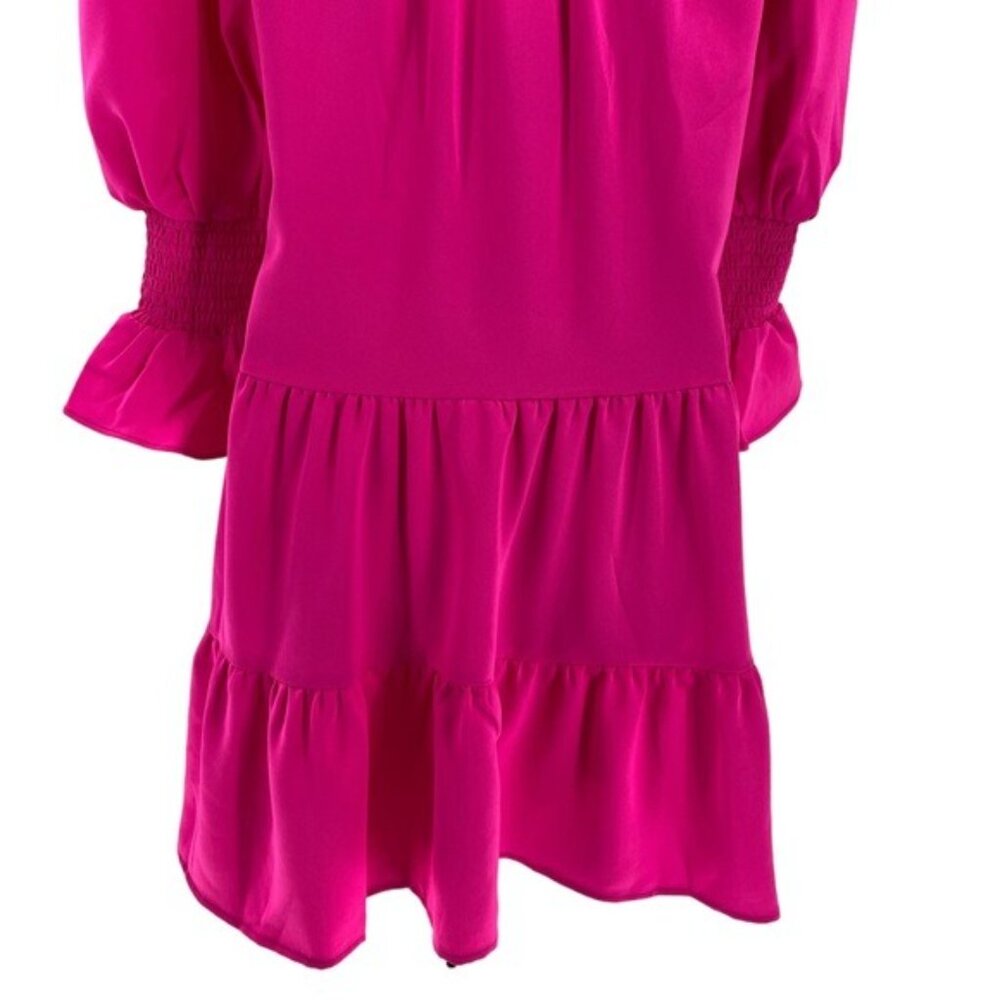 Pomander Place | NEW Electric Pink Crepe Kenzo Dress Size XXS - Picture 8 of 10